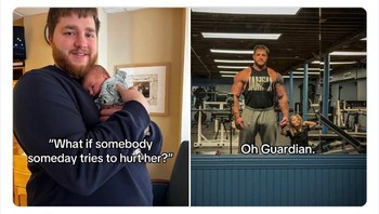 Berubah jadi lebih kekar demi sang anak. Foto: DudepostingWs via Bored Panda