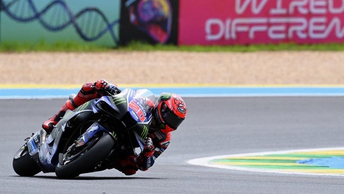 Fabio Quartararo finis keenam di MotoGP Brasil. (Photo by EVARISTO SA / AFP)