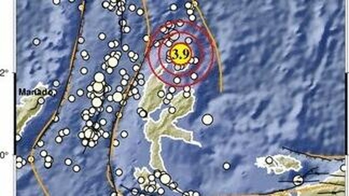 Gempa berkekuatan magnitudo (M) 3,9 mengguncang Daruba, Kabupaten Pulau Morotai.