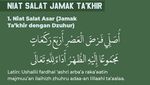 Bacaan Niat Sholat Jamak dan Qashar