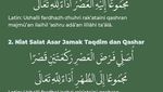 Bacaan Niat Sholat Jamak dan Qashar