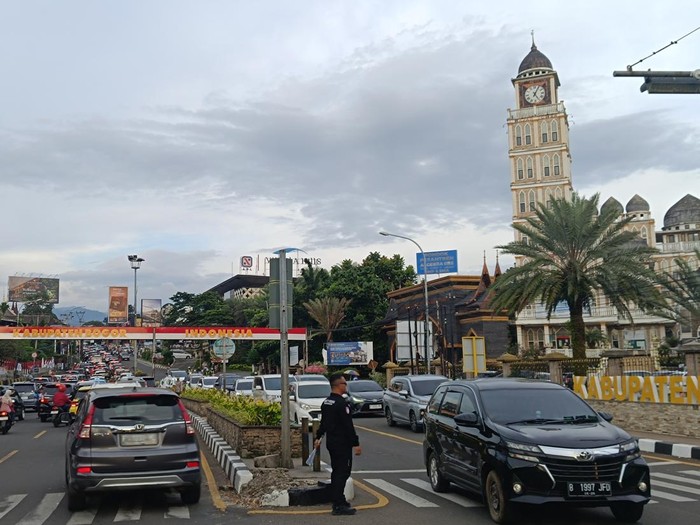 Lalin di Simpang Gadog, 22 Maret 2026 (Rizky/detikcom)