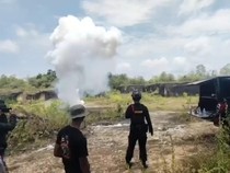 Polres Pamekasan Musnahkan Barang Bukti Bahan Peledak Petasan