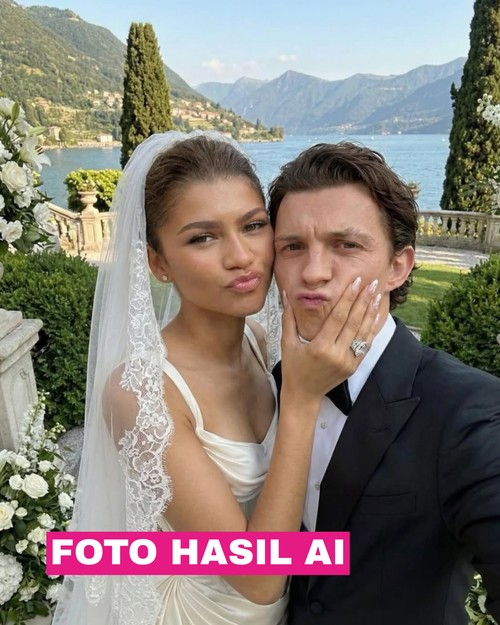Foto pernikahan hasil AI Tom Holland & Zendaya.
