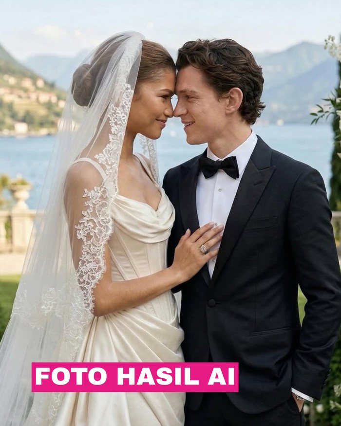 Foto pernikahan hasil AI Tom Holland & Zendaya.