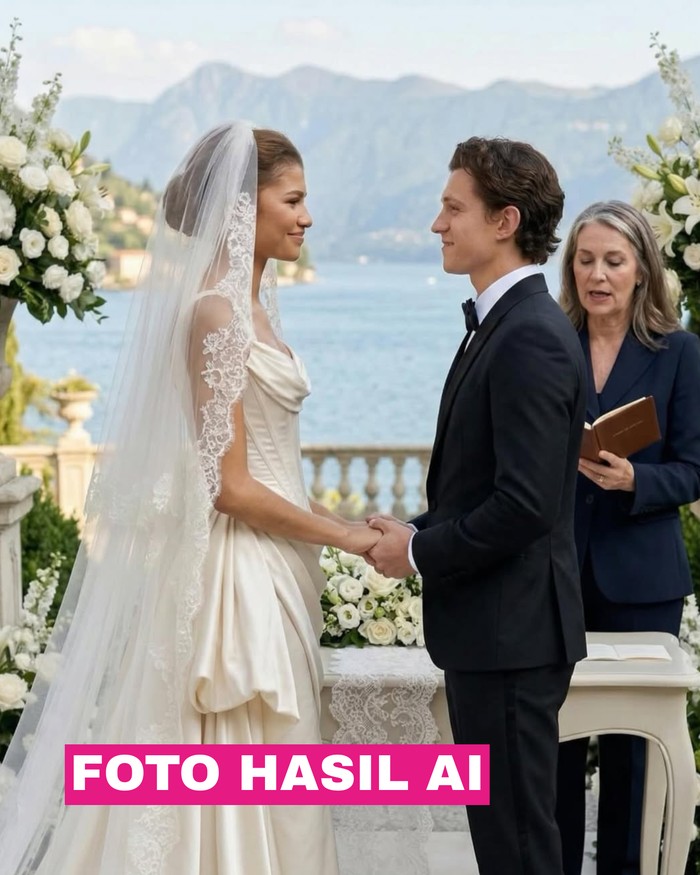 Foto pernikahan hasil AI Tom Holland & Zendaya.