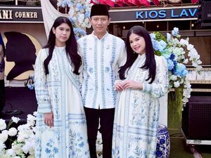 7 Gaya Annisa Yudhoyono Pamer Baby Bump Pakai Gamis di Momen Lebaran
