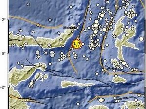 Gempa Bumi M 3,7 Guncang Tutuyan Sulut, Berpusat di Laut
