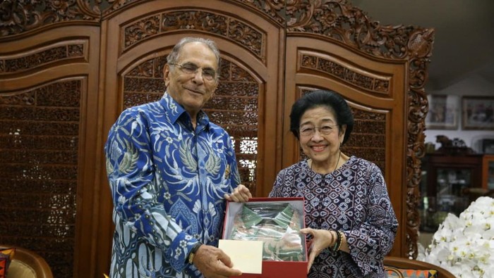 Megawati menerima kunjungan Presiden Timor Leste José Ramos-Horta di Teuku Umar, Menteng, Jakarta Pusat, Senin (23/3/2026).