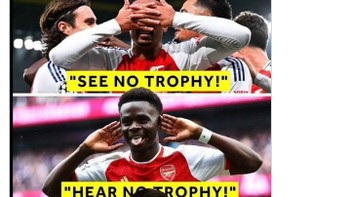 Semua selebrasi ini seperti menunjukkan masa depan Arsenal. Bagaimana menurut kalian cocoklogi ini? Foto: X.com