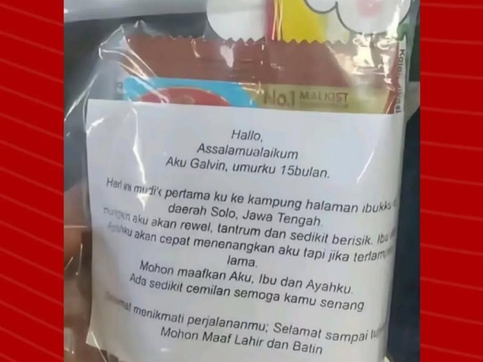 Penumpang Kereta Bagi Snack Sambil Minta Maaf karena Bawa Bayi