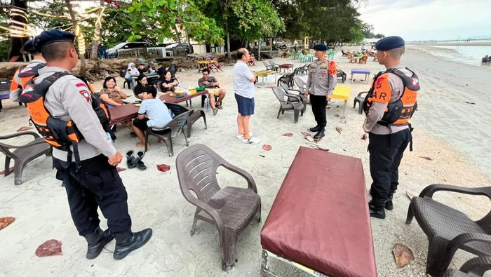 Ratusan Personel Polda Babel Siaga di Tempat Wisata.