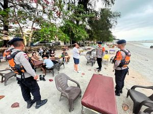 Ratusan Polisi Siaga di Tempat Wisata-Pusat Keramaian Babel