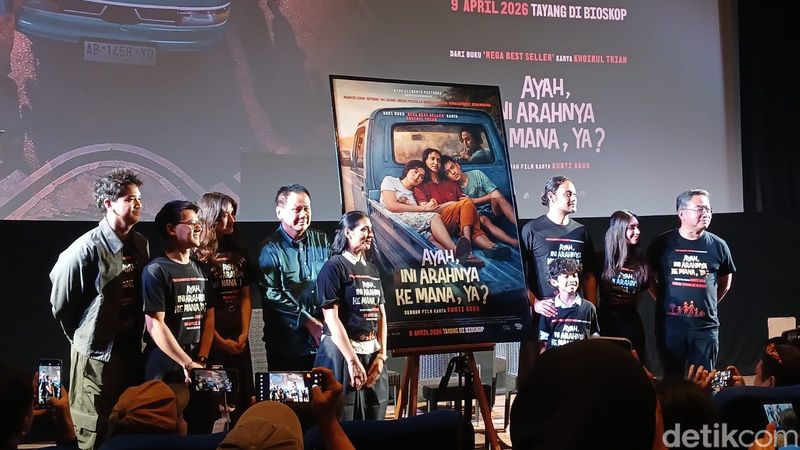 Ayah Ini Arahnya Kemana Perilisan poster dan trailer film Ayah Ini Arahnya Kemana di XXI Metropole, Cikini, Jakarta Pusat, Selasa (24/3/2026).
