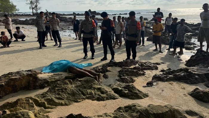 Kondisi jasad pria tanpa identitas di Bangka Tengah