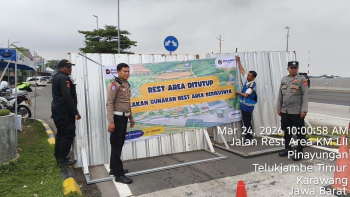 PT Jasamarga Transjawa Tol (JTT) melakukan penutupan sementara secara total Rest Area KM 52B Ruas Jalan Tol Jakarta–Cikampek arah Jakarta pada Selasa, 24 Maret 2026.