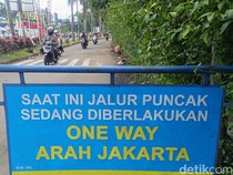 One Way Arah Jakarta Siang Ini, Kendaraan Menuju Puncak Bogor Dialihkan