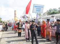 Melihat Tradisi Midang Morge Siwe di OKI, Arak-arakan Busana Adat Perkawinan