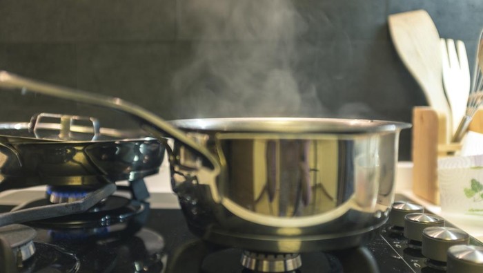pots on the stove