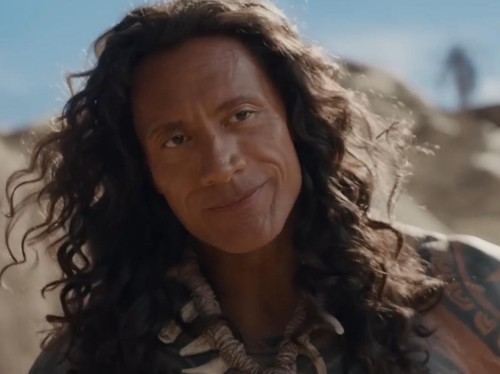 Penampilan Dwayne Johnson sebagai Maui di live action Moana.