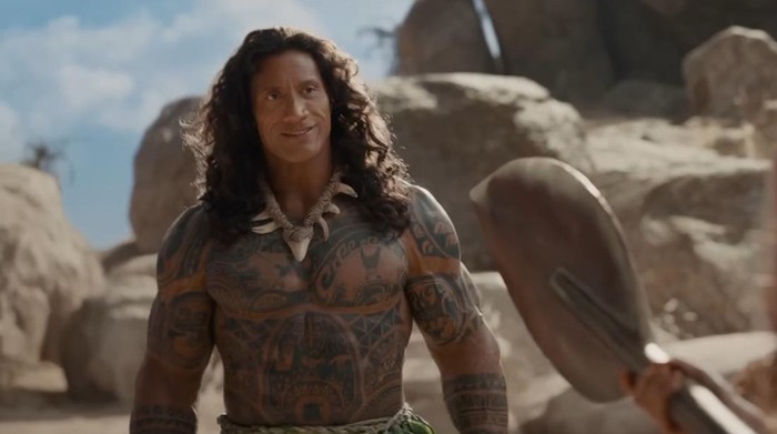 Penampilan Dwayne Johnson sebagai Maui di live action Moana.