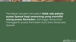 Ganti Puasa Ramadan atau Puasa Syawal Dulu?
