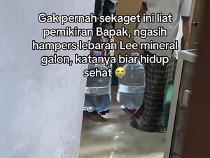 Viral! Bukan Kue Kering, Pria Ini Bagikan Hampers Lebaran 1 Galon Air Mineral