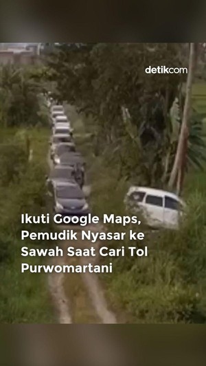 Video: Ikuti Google Maps, Pemudik Nyasar ke Sawah Saat Cari Tol Purwomartani