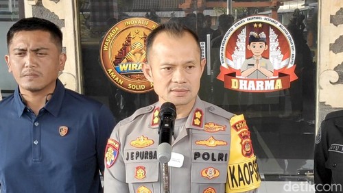 Kapolres Badung AKBP Joseph Edward Purba saat menjelaskan perkembangan penyelidikan kasus WN Belanda, Rabu (25/3/2026).
