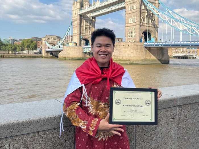 Kevin, awardee LPDP peraih penghargaan tesis terbaik di Inggris Raya.