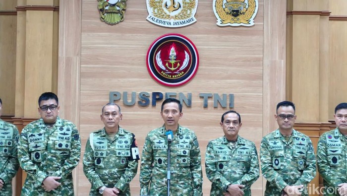 Konferensi pers di Mabes TNI, Cilangkap, Jakarta Timur, Rabu (25/3/2026).