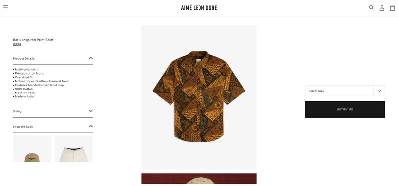 Kemeja Batik Aime Leon Dore Maret 2026