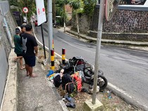 Sekeluarga Terpental Usai Motor Tabrak Tembok di Jalur Klemuk Kota Batu