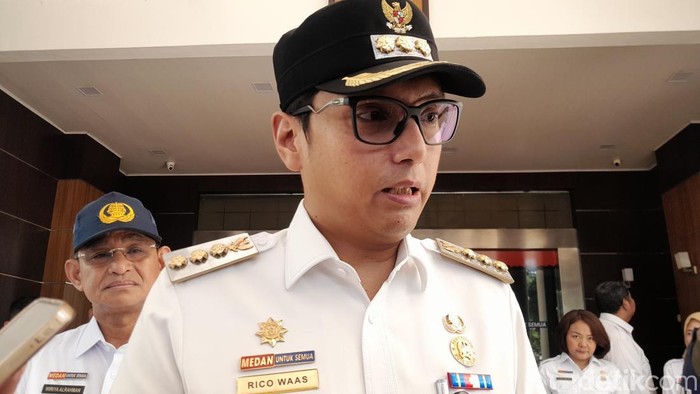 Wali Kota Rico Waas dan Sekda Medan Wiriya Alrahman. (Rechtin Hani Ritonga/detikSumut)