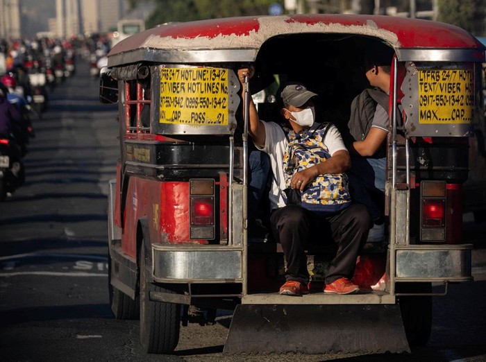 Jeepney drivers stage a rally during their 2-day strike to protest over rising fuel prices amid the U.S.-Israeli conflict with Iran, in Quezon City, Philippines, March 26, 2026. REUTERS/Eloisa Lopez