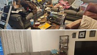 Awalnya sofa hanya tempat singgah barang untuk sementara, eh lama-lama jadi penuh. Penghuni rumah baru bisa duduk dengan nyaman setelah barang-barang disingkirkan. Foto: Bored Panda