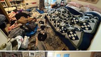 Memang paling mudah menggeletakkan pakaian di lantai, tapi kamar jadi penuh dan bikin orang susah lewat. Penghuni akhirnya bisa berjalan dengan lega setelah mengosongkan lantai. Foto: Bored Panda