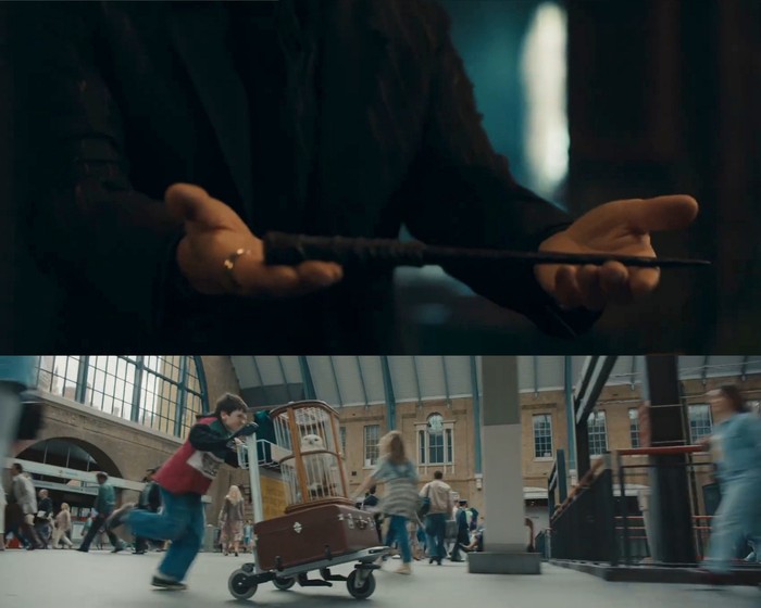 Adegan dalam teaser serial Harry Potter and the Philosopher's Stone.