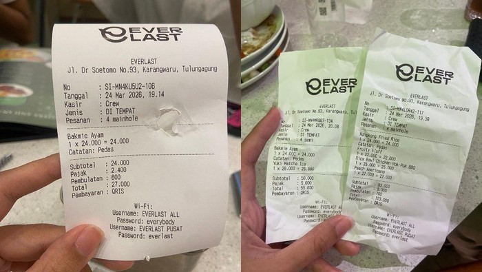 Heboh Struk Kafe di Jatim Ada Pembulatan Rp 600