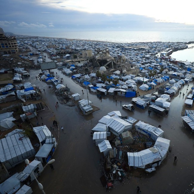 Hujan Deras Perparah Kondisi Pengungsi di Gaza