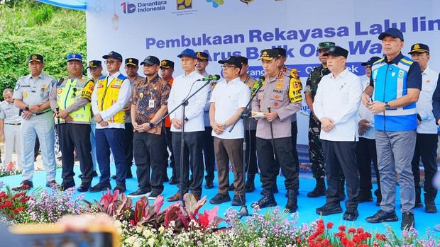 Kakorlantas Polri Irjen Agus Suryonugroho saat menutup Operasi Ketupat 2026