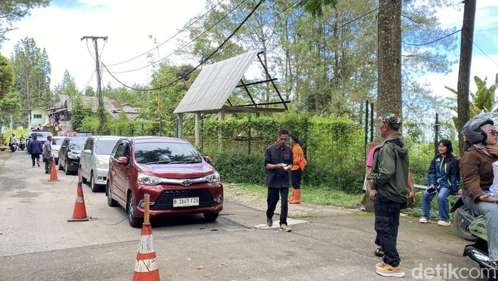 Kepadatan di tempat wisata wilayah hukum Polres Sukabumi Kota.