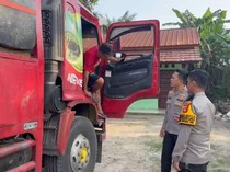 Ratusan Truk Bertonase Besar yang Melintas di Muba Saat Arus Balik Dikandangkan