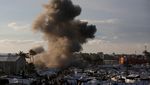 Serangan Israel Hantam Kamp Pengungsi Gaza, Asap Pekat Membubung
