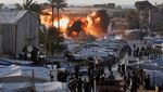 Serangan Israel Hantam Kamp Pengungsi Gaza, Asap Pekat Membubung