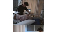Dinis terus mendampingi Ansellma selama proses melahirkan. Foto: Instagram @ansellmaputri Fotografer: @storyourbirth
