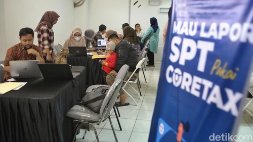 Beginilah suasana pelayanan pelaporan SPT Tahunan di KPP Pratama Jakarta Jagakarsa, Jakarta Selatan, Jumat (27/3/2026).