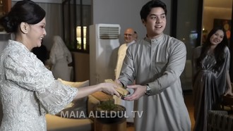 Gak Kaleng-kaleng! Maia Estianty Bagi THR Segepok Uang ke Anak dan Mantu