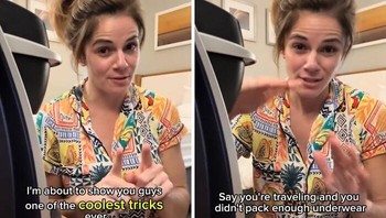 Trik yang aneh dan meresahkan. Kan mesin kopi yang pakai bukan dia doang. Foto: tarawoodcox11 via Bored Panda