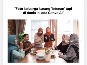 Latepost Foto Lebaran? Canva AI Bisa Jadi Solusinya